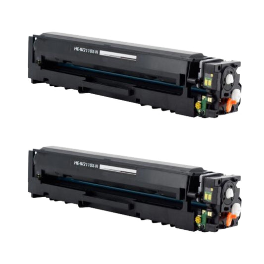 HP W2110X (206X) Black Compatible Toner Cartridge [3,150 pages] 2-Pack