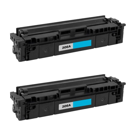 HP W2111A (206A) Cyan Compatible Toner Cartridge [1,250 pages] 2-Pack