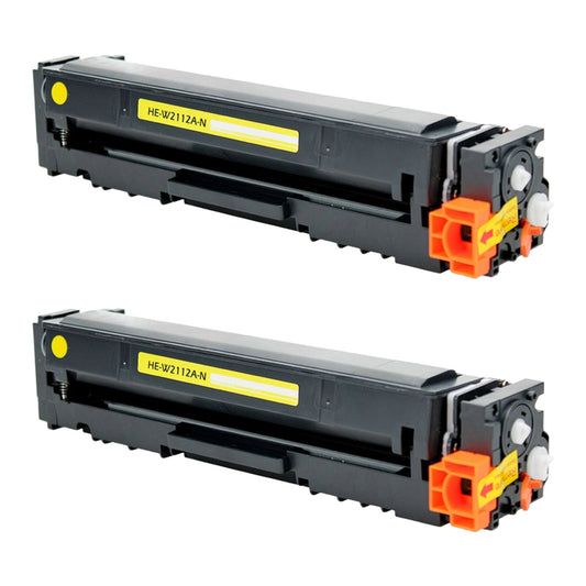 HP W2112A (206A) Yellow Compatible Toner Cartridge [1,250 pages] 2-Pack
