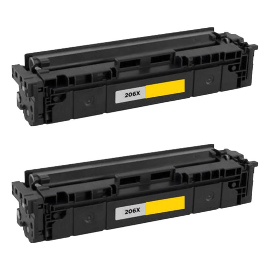 HP W2112X (206X) Yellow Compatible Toner Cartridge [2,450 pages] 2-Pack