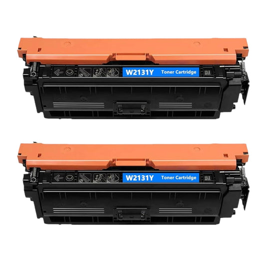 HP W2131Y (213Y) Cyan Compatible Toner Cartridge [12,000 pages] 2-Pack