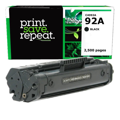 HP 92A (C4092A) Remanufactured Toner Cartridge [2,500 pages]