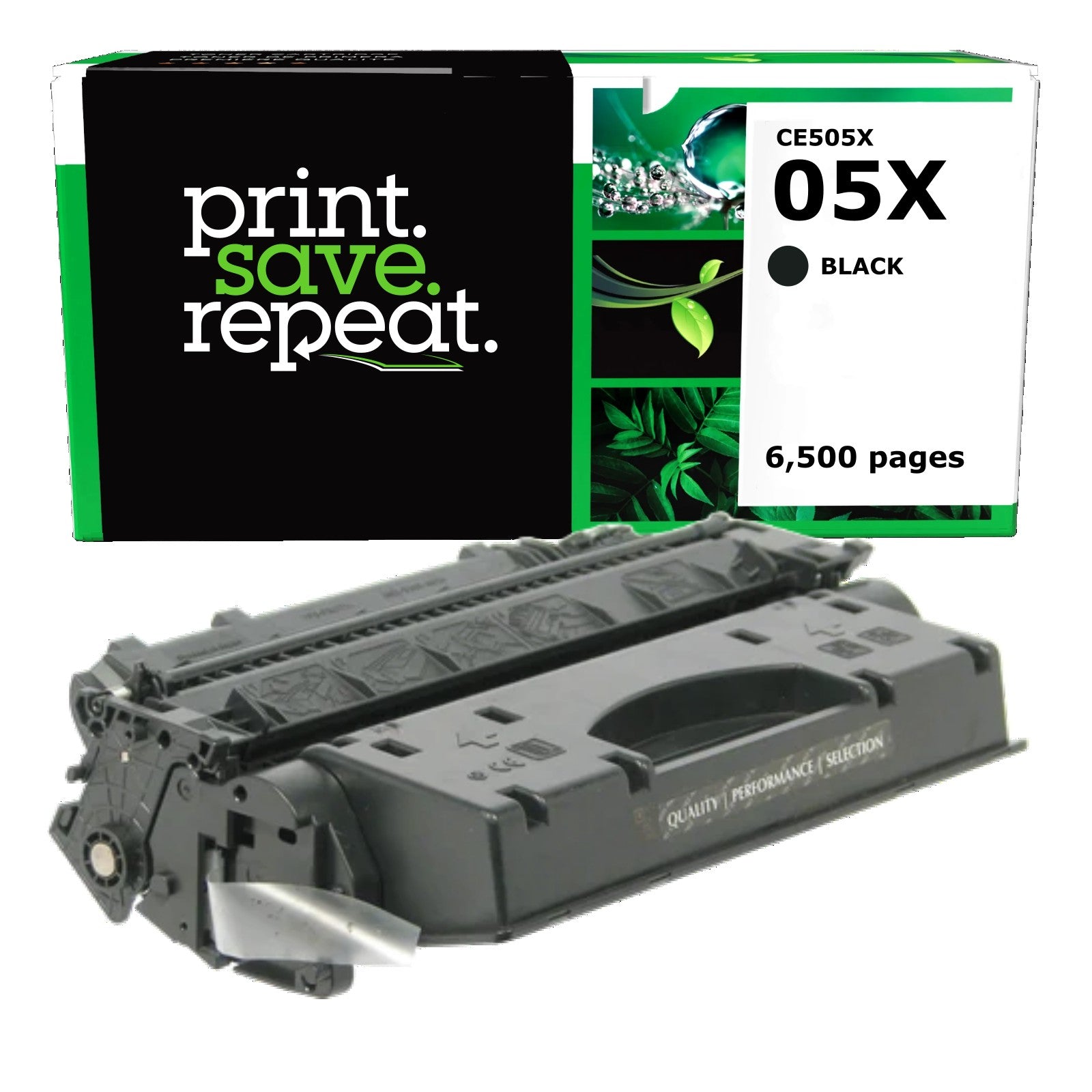 HP 05X (CE505X) High Yield Remanufactured Toner Cartridge [6,500 pages]