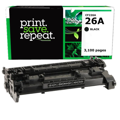 HP 26A (CF226A) Remanufactured Toner Cartridge [3,100 pages]