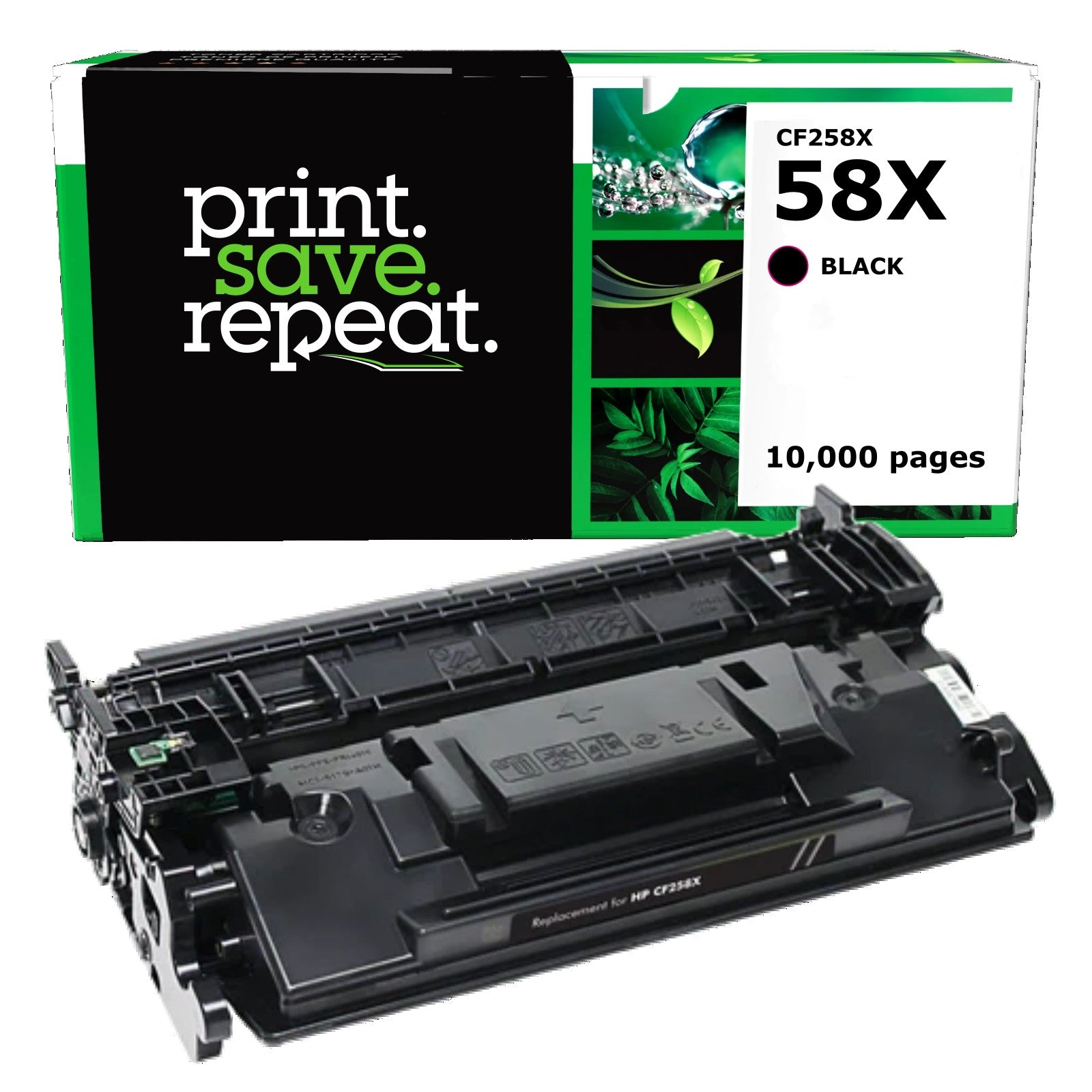 HP 58X (CF258X) High Yield Remanufactured Toner Cartridge [10,000 pages]
