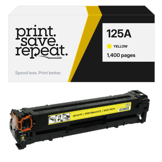 HP 125A (CB542A) Yellow Premium Compatible Toner Cartridge [1,400 Pages]
