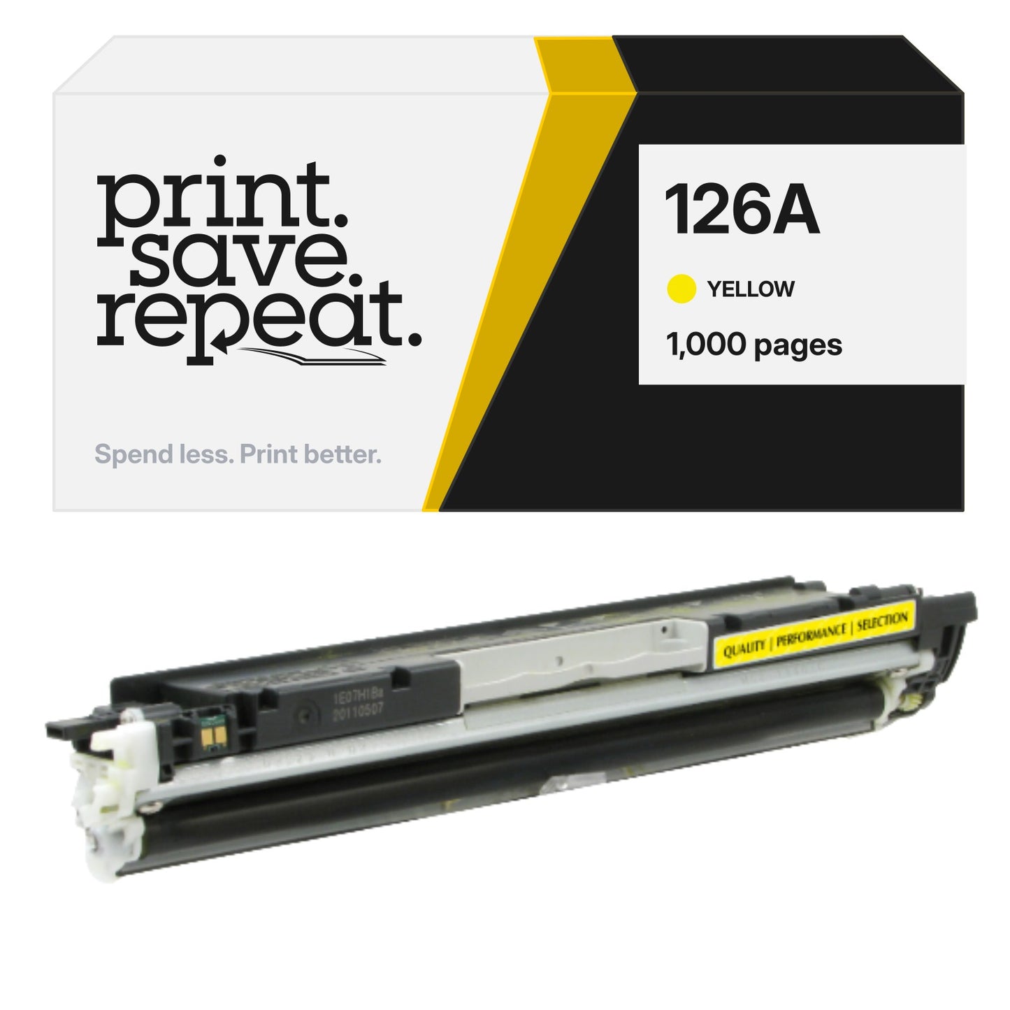 HP 126A (CE312A) Yellow Premium Compatible Toner Cartridge [1,000 Pages]