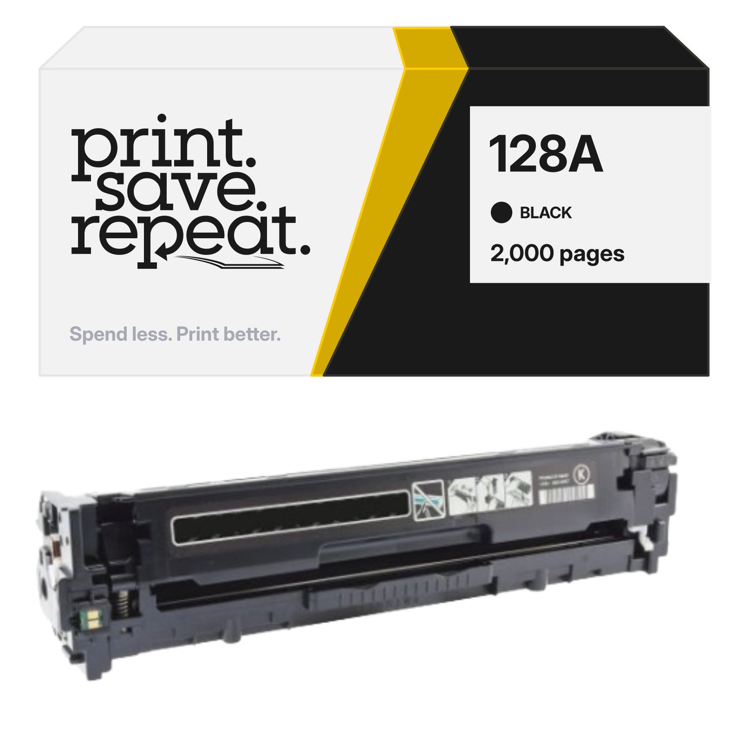 HP 128A (CE320A) Black Premium Compatible Toner Cartridge [2,000 Pages]