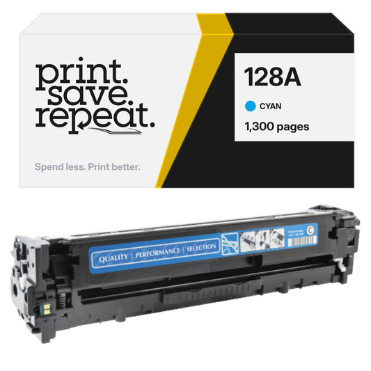 HP 128A (CE321A) Cyan Premium Compatible Toner Cartridge [1,300 Pages]