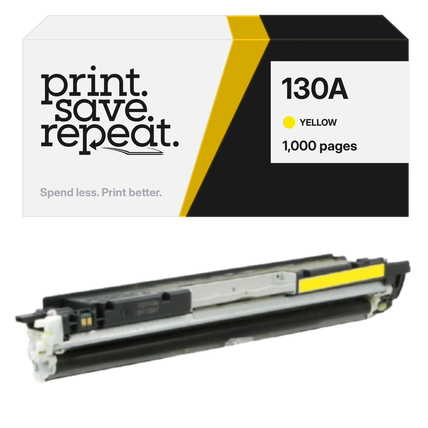HP 130A (CF352A) Yellow Premium Compatible Toner Cartridge [1,000 Pages]
