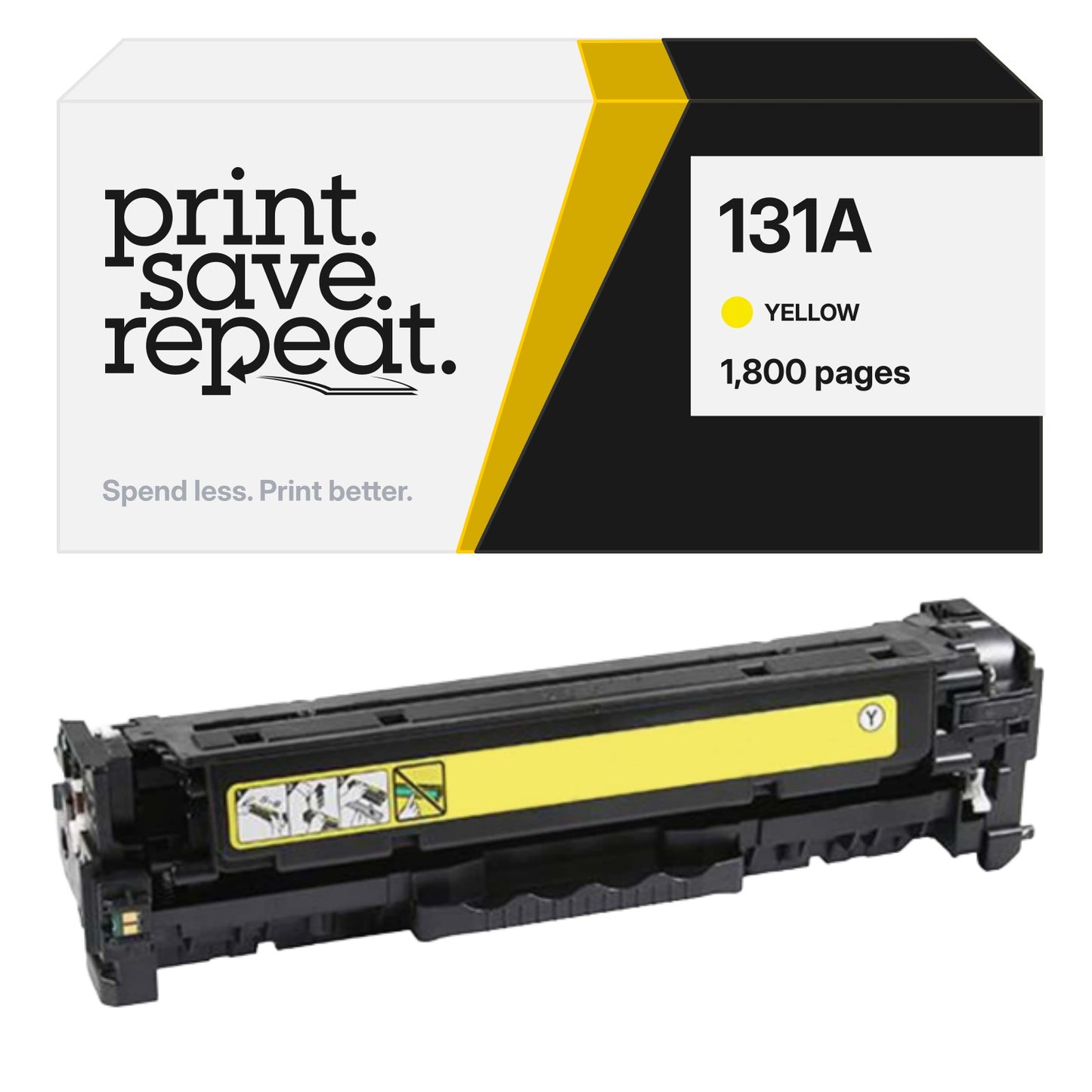 HP 131A (CF212A) Yellow Premium Compatible Toner Cartridge [1,800 Pages]