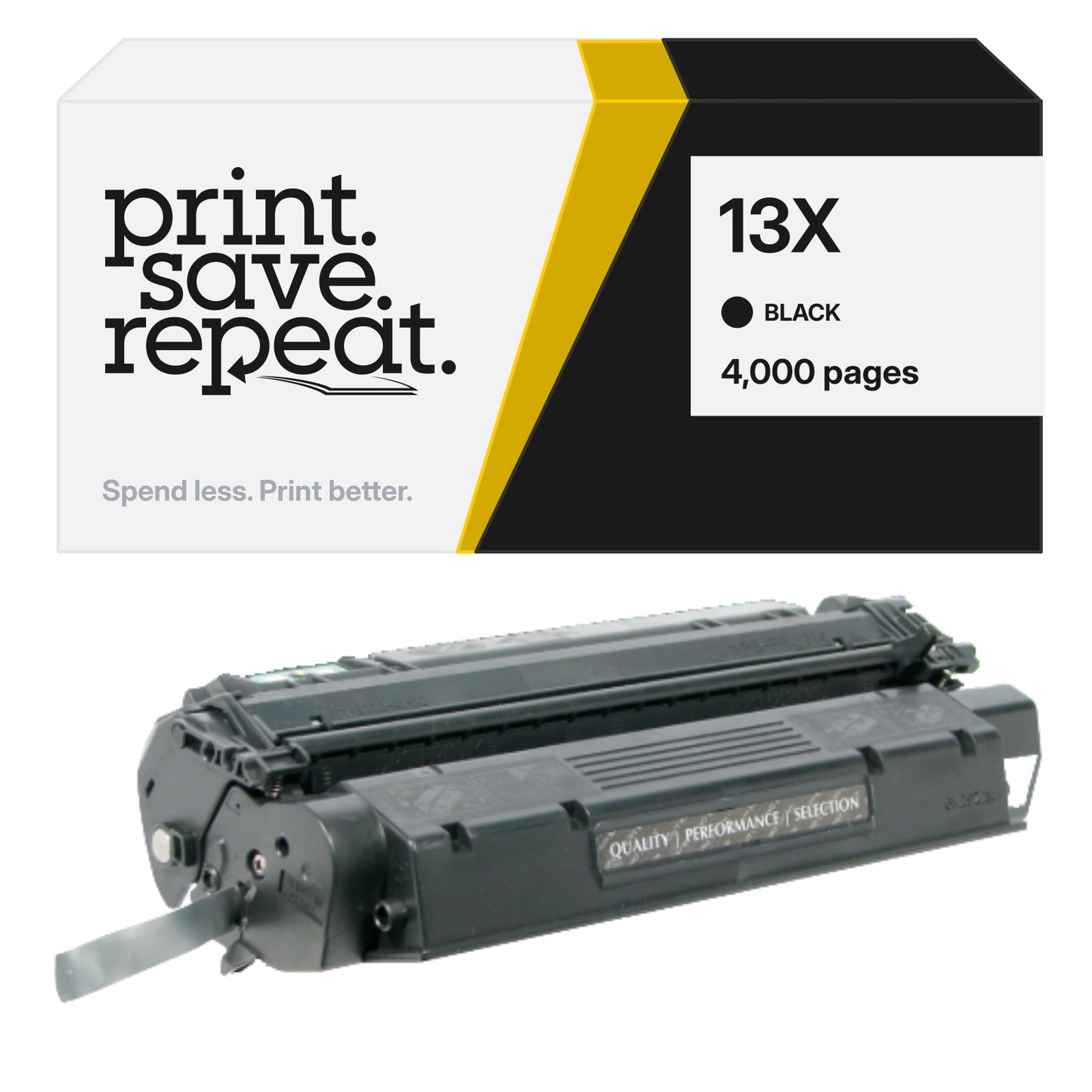HP 13X (Q2613X) Premium Compatible Toner Cartridge [4,000 Pages]