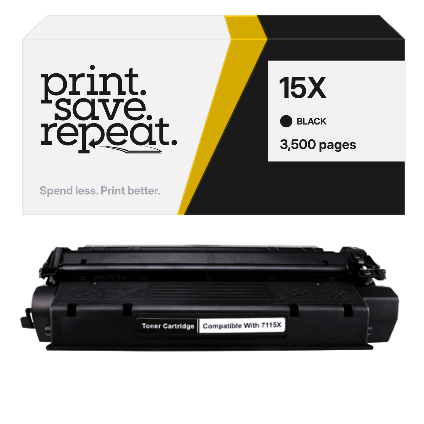 HP 15X (C7115X) Premium Compatible Toner Cartridge [3,500 Pages]