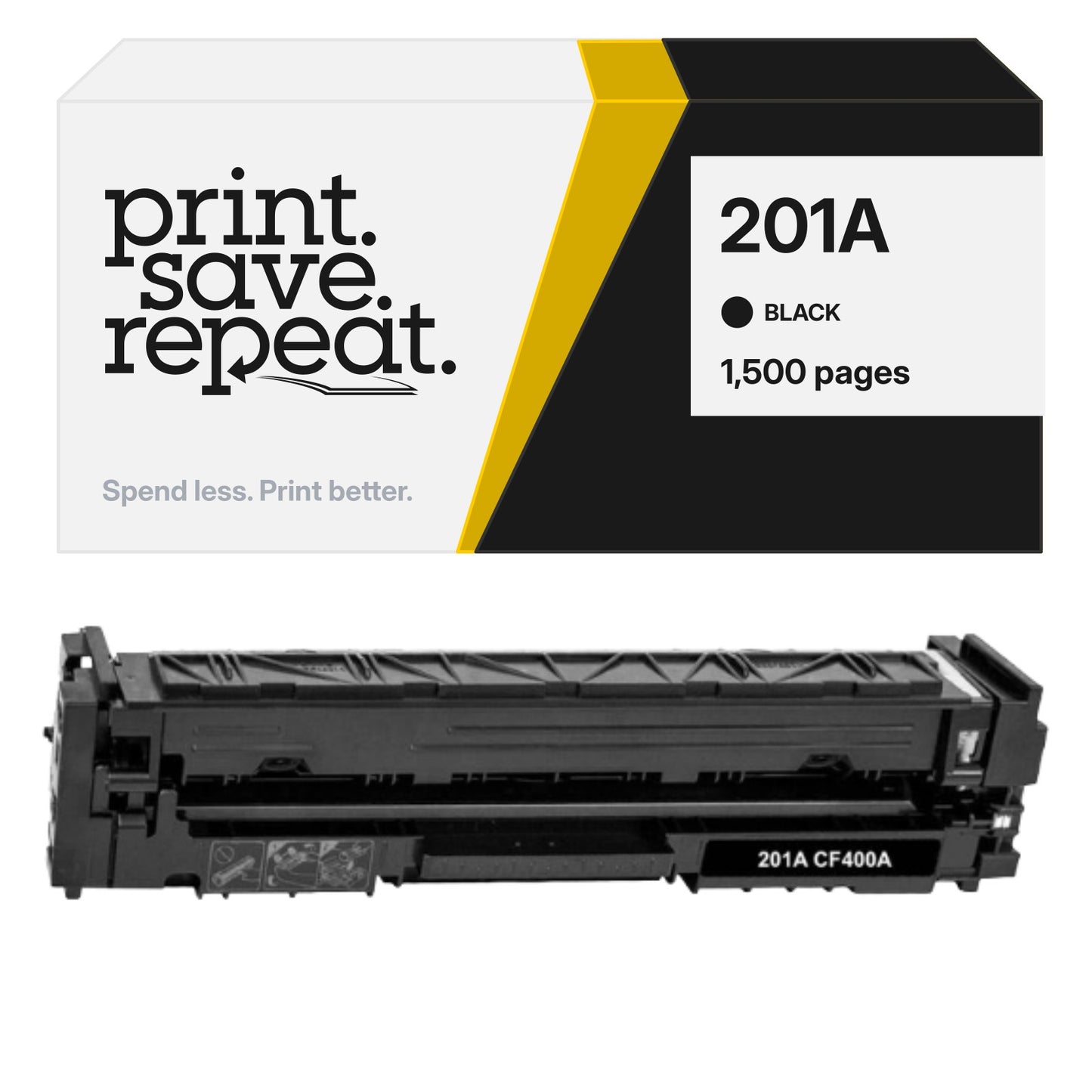 HP 201A (CF400A) Black Premium Compatible Toner Cartridge [1,500 Pages]