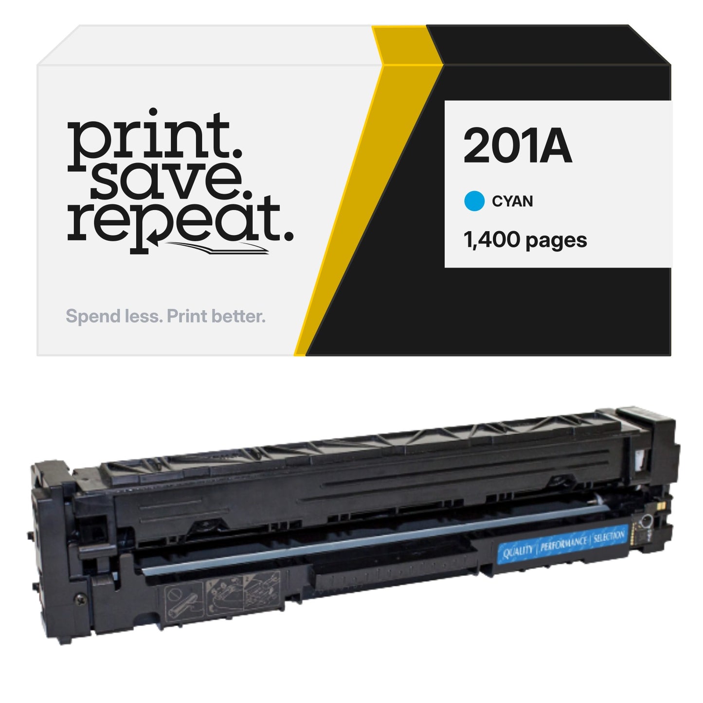 HP 201A (CF401A) Cyan Premium Compatible Toner Cartridge [1,400 Pages]