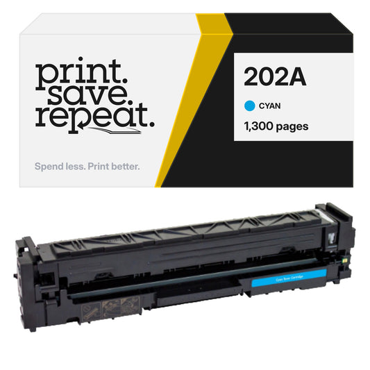HP 202A (CF501A) Cyan Premium Compatible Toner Cartridge [1,300 Pages]