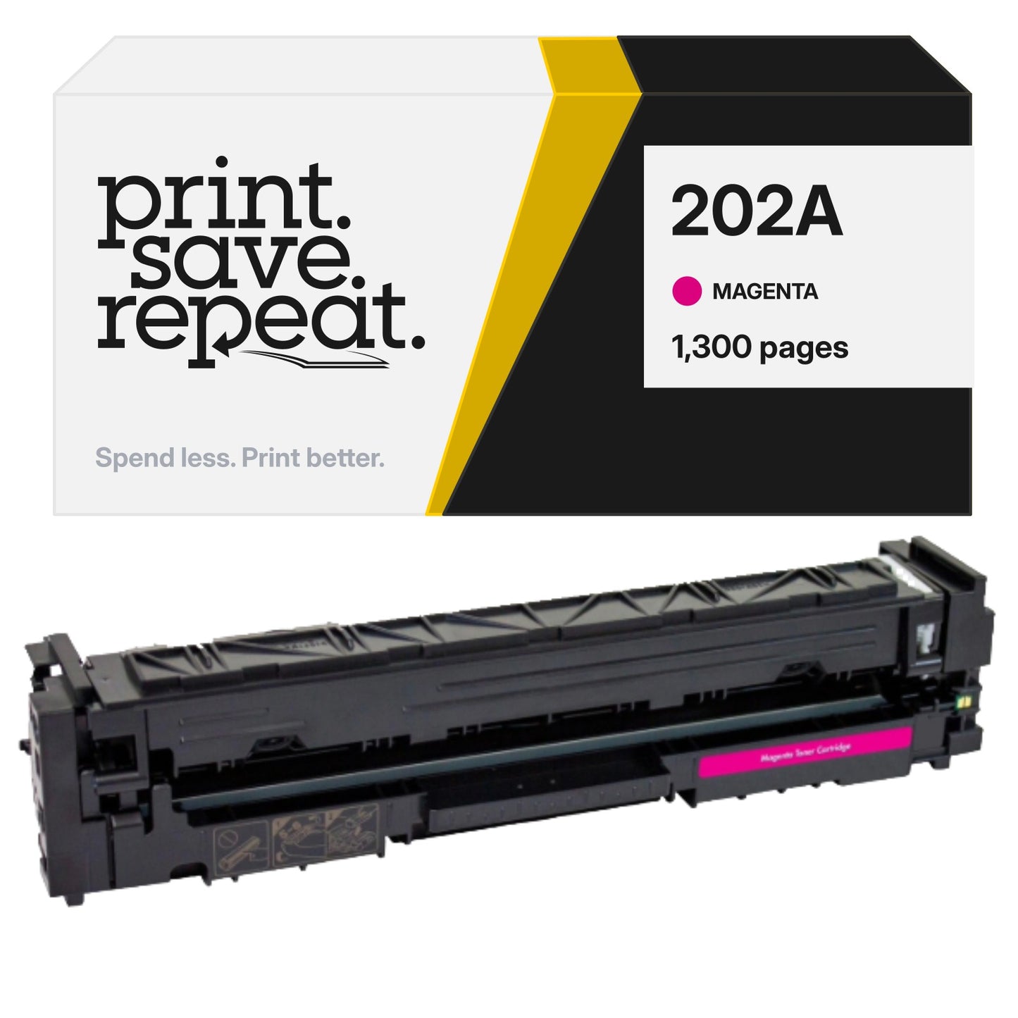 HP 202A (CF503A) Magenta Premium Compatible Toner Cartridge [1,300 Pages]