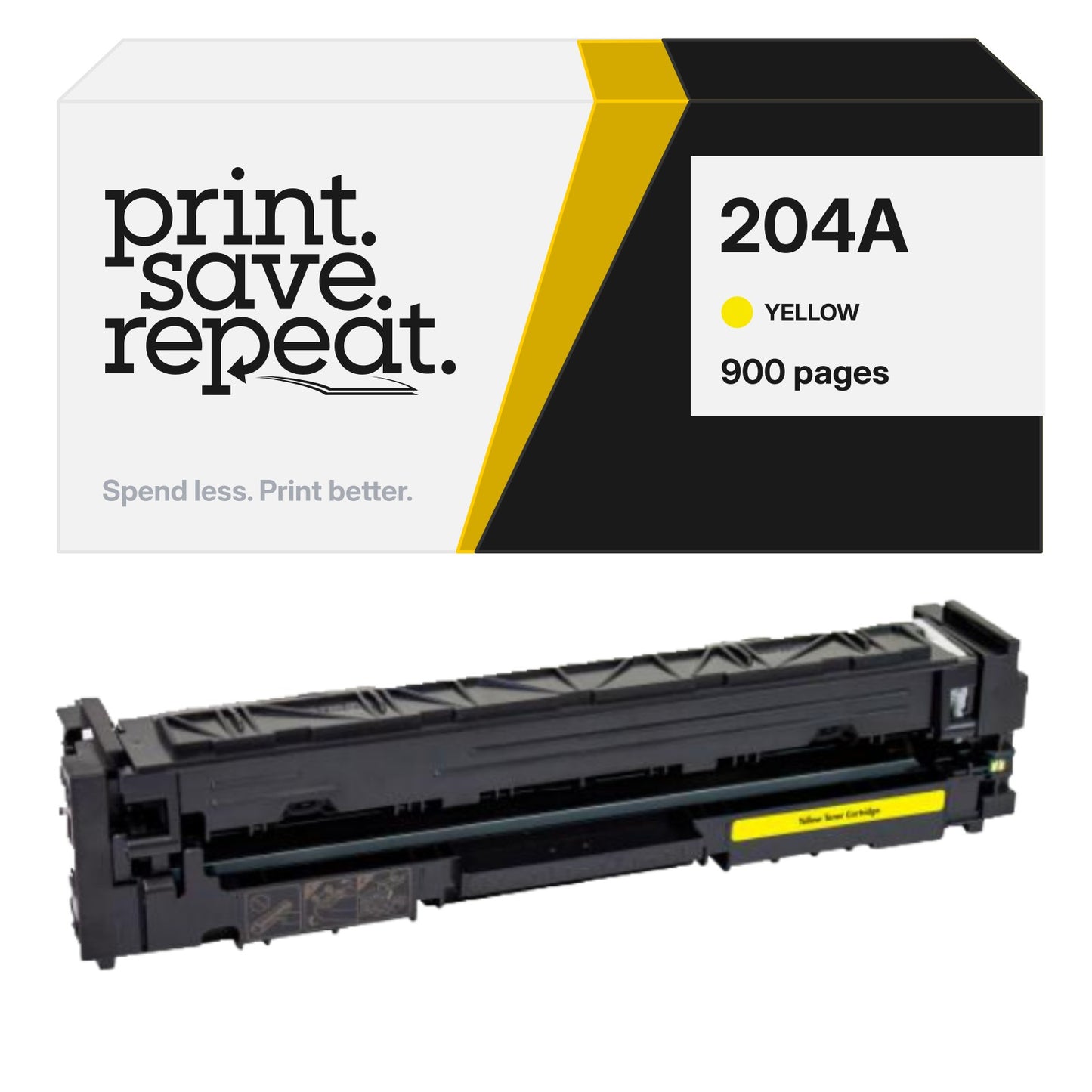 HP 204A (CF512A) Yellow Premium Compatible Toner Cartridge [900 Pages]