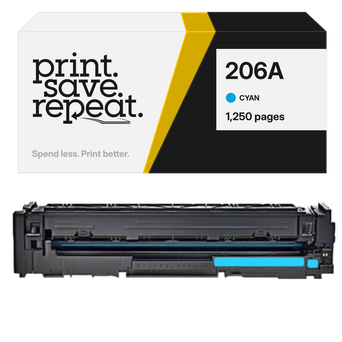 HP 206A (W2111A) Cyan Premium Compatible Toner Cartridge [1,250 Pages]