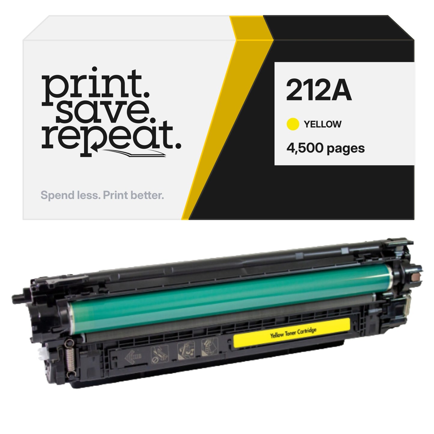 HP 212A (W2122A) Yellow Premium Compatible Toner Cartridge [4,500 Pages]