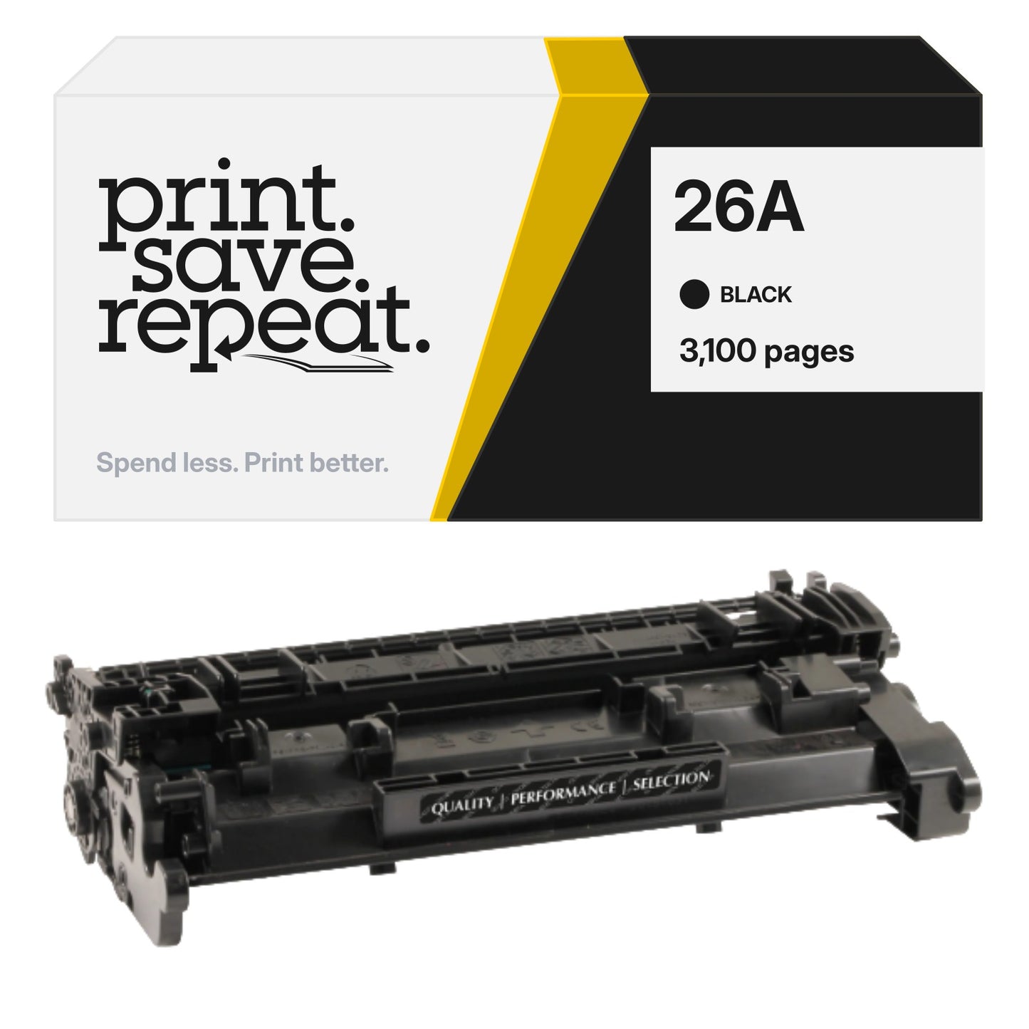 HP 26A (CF226A) Premium Compatible Toner Cartridge [3,100 Pages]