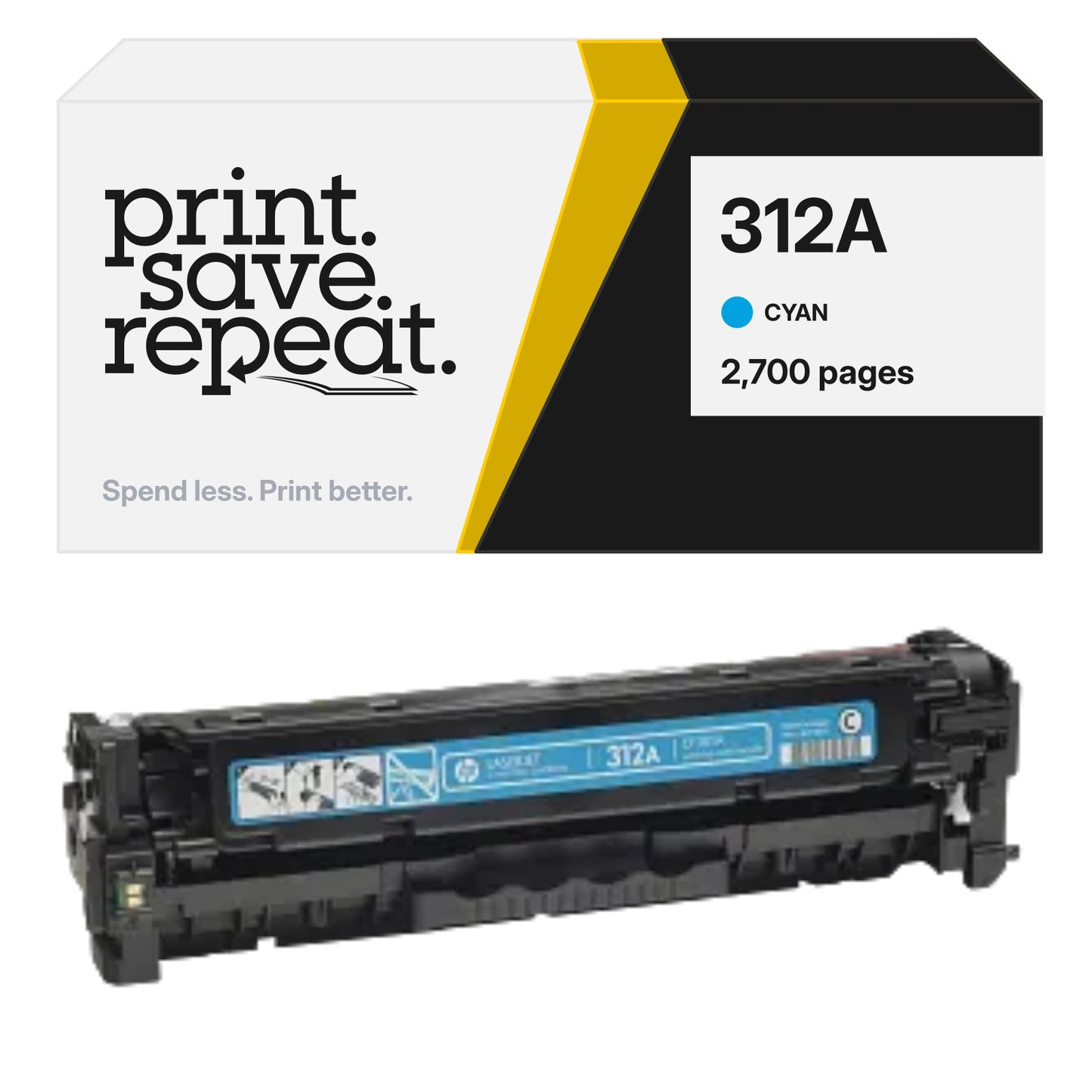 HP 312A (CF381A) Cyan Premium Compatible Toner Cartridge [2,700 Pages]