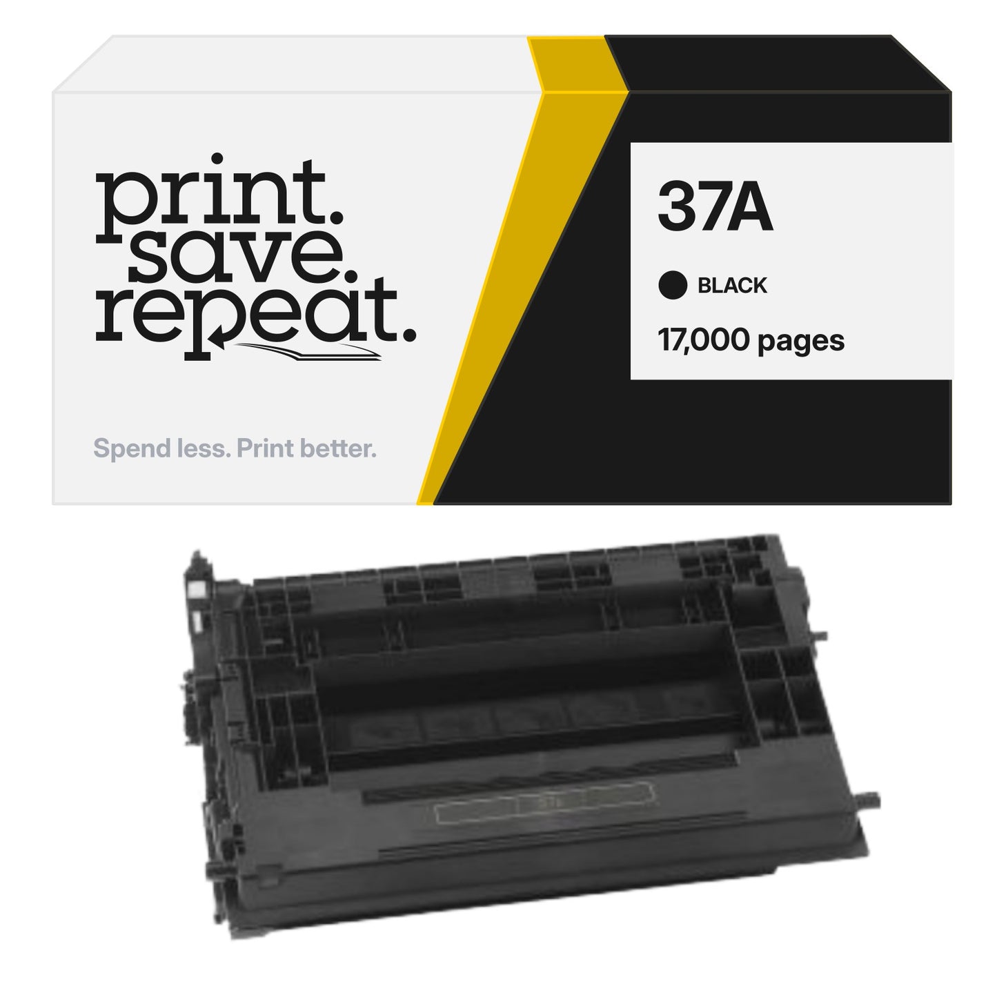 HP 37A (CF237A) Premium Compatible Toner Cartridge [17,000 Pages]