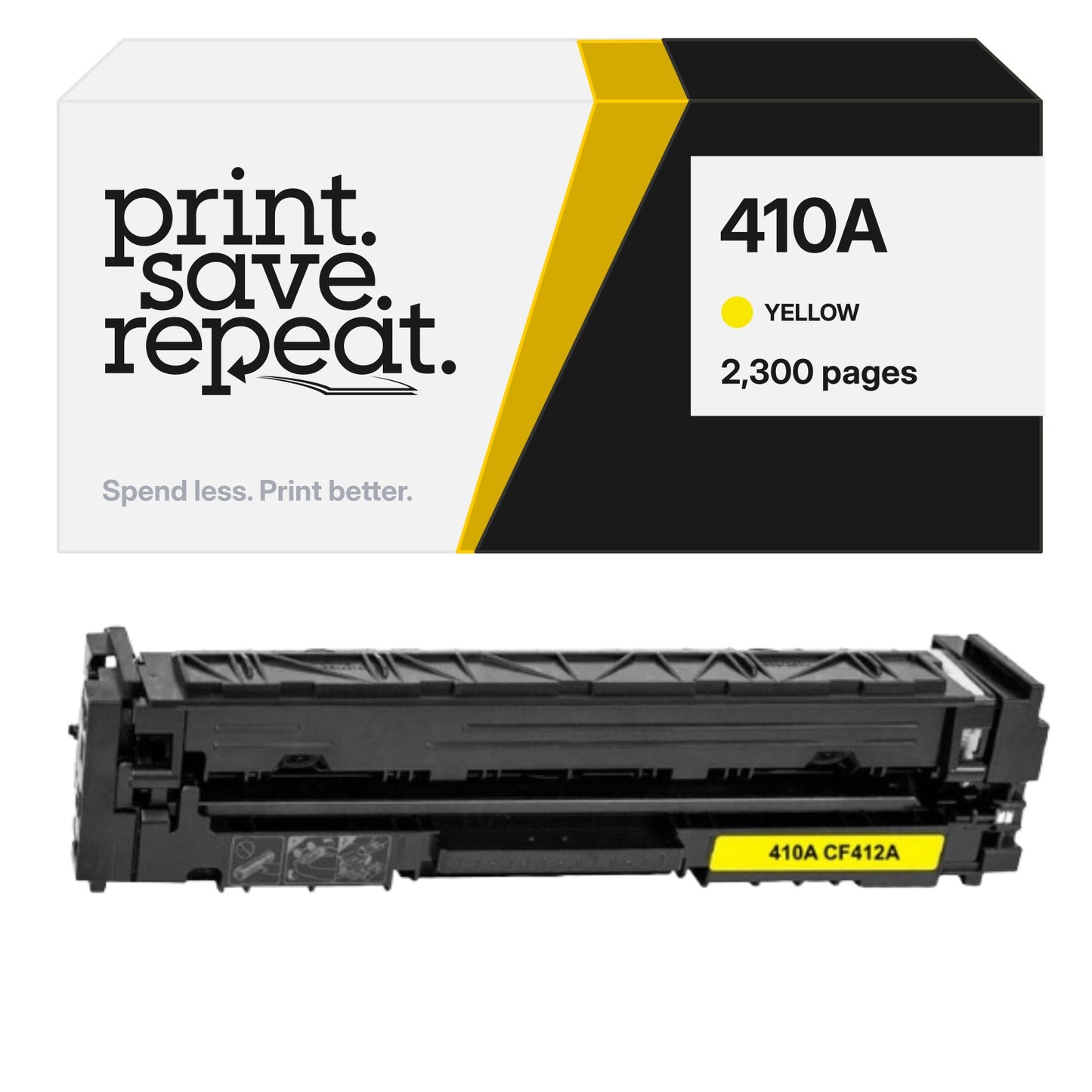 HP 410A (CF412A) Yellow Premium Compatible Toner Cartridge [2,300 Pages]