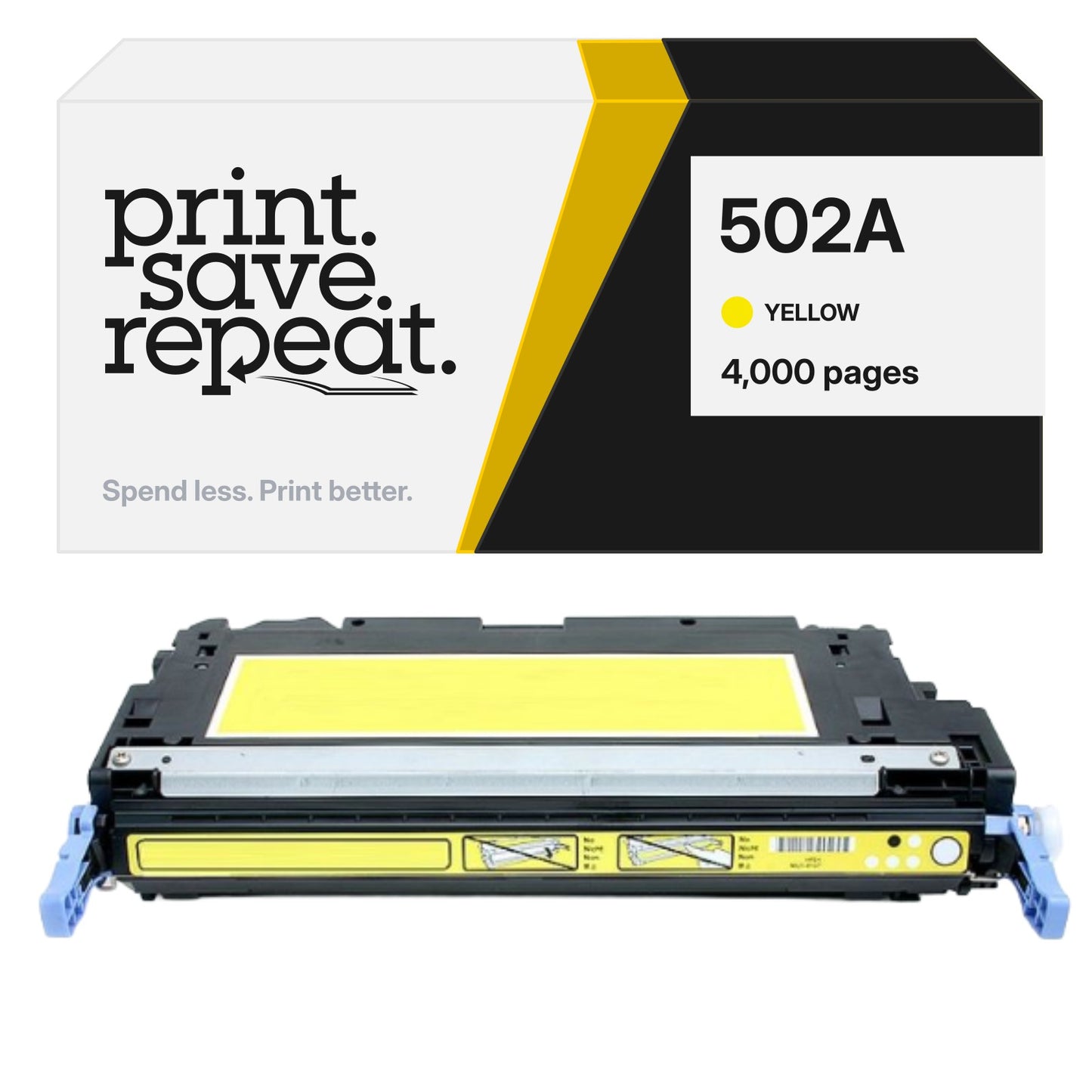 HP 502A (Q6472A) Yellow Premium Compatible Toner Cartridge [4,000 Pages]