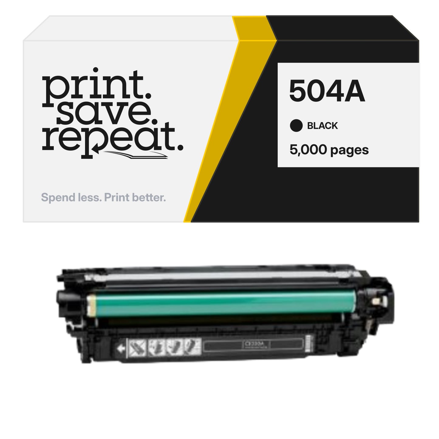 HP 504A (CE250A) Black Premium Compatible Toner Cartridge [5,000 Pages]