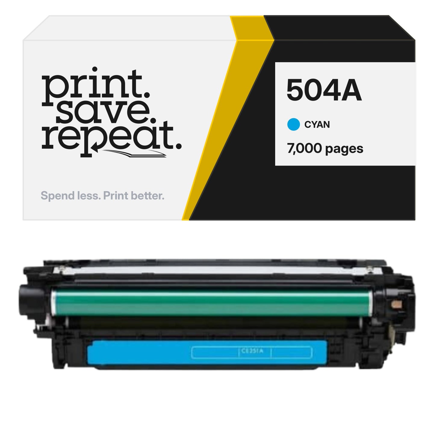 HP 504A (CE251A) Cyan Premium Compatible Toner Cartridge [7,000 Pages]