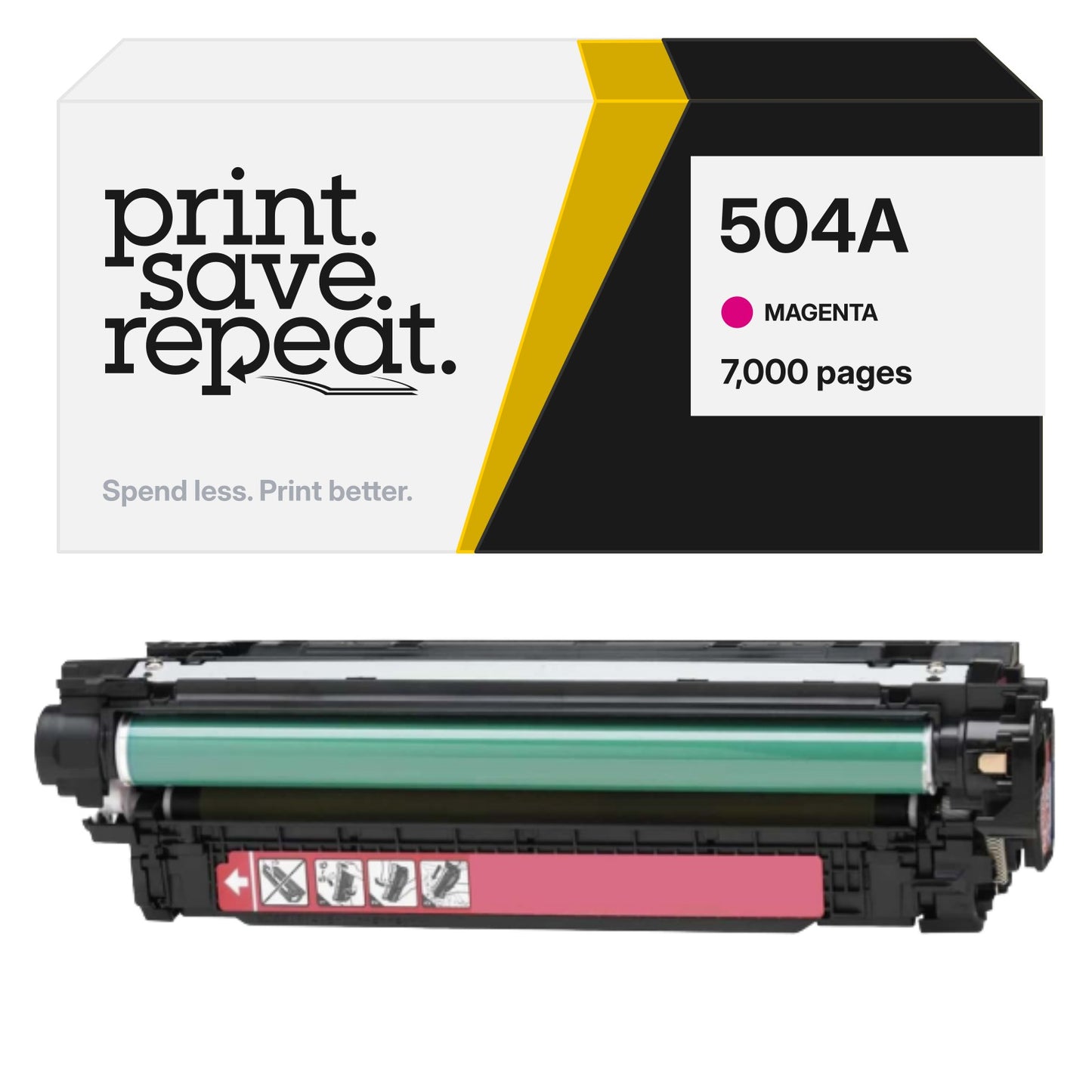 HP 504A (CE253A) Magenta Premium Compatible Toner Cartridge [7,000 Pages]