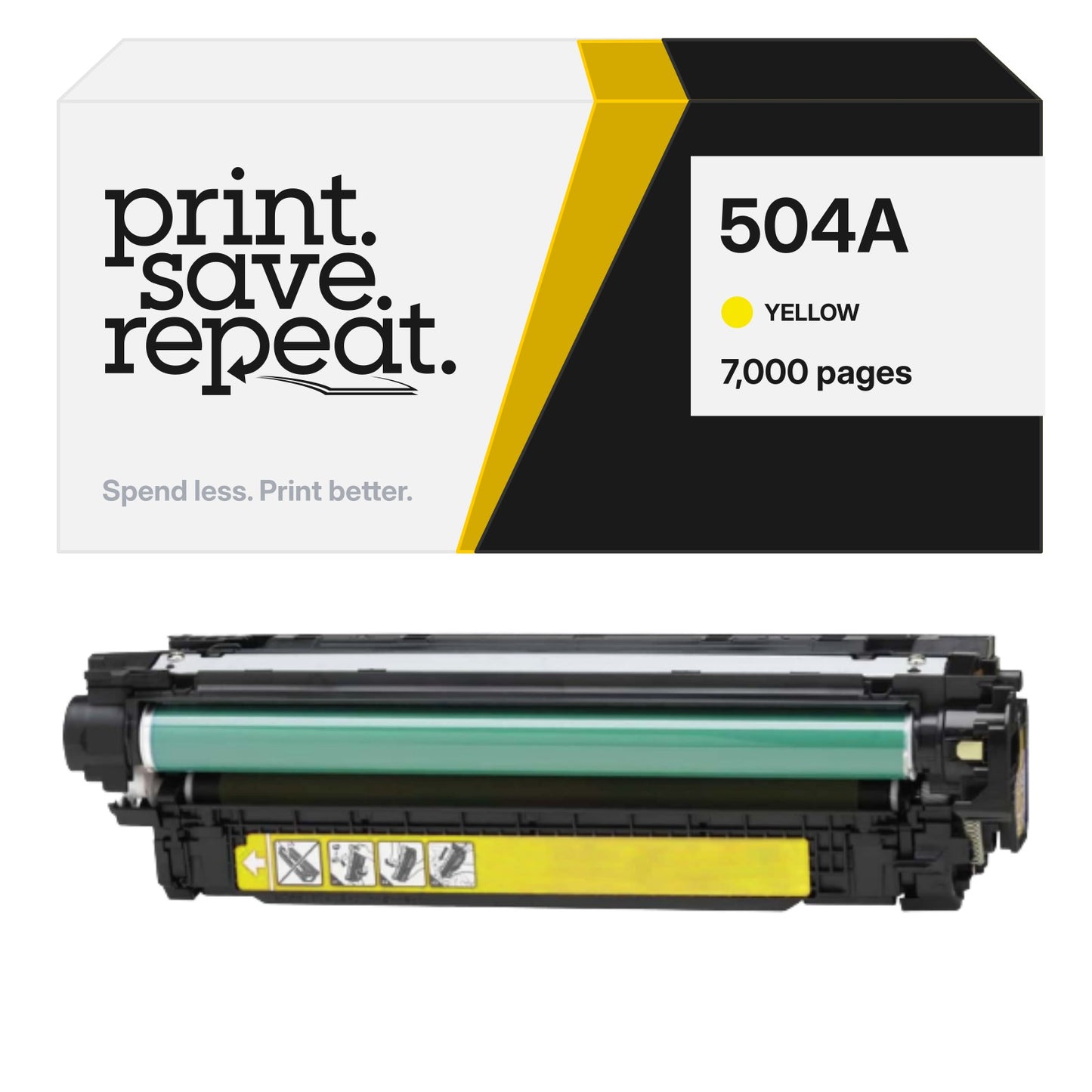 HP 504A (CE252A) Yellow Premium Compatible Toner Cartridge [7,000 Pages]