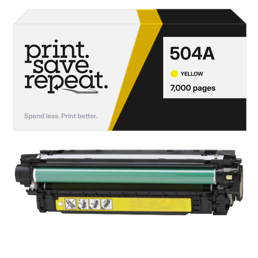 HP 504A (CE252A) Yellow Premium Compatible Toner Cartridge [7,000 Pages]