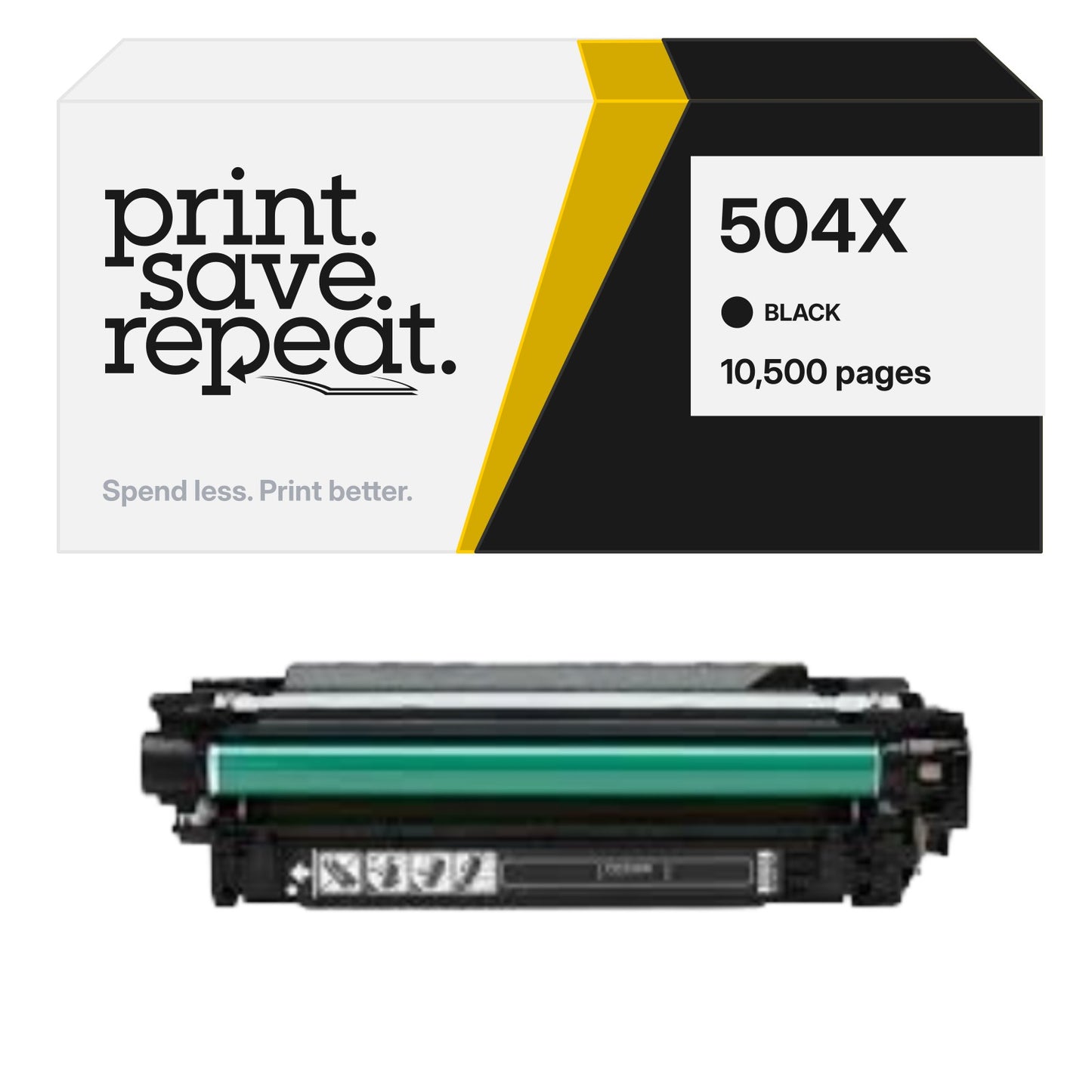 HP 504X (CE250X) Black Premium Compatible Toner Cartridge [10,500 Pages]