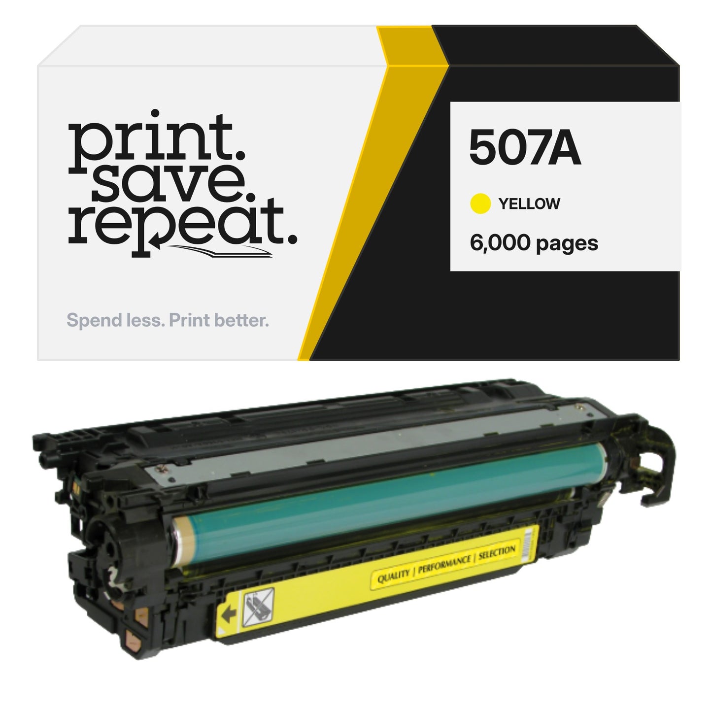 HP 507A (CE402A) Yellow Premium Compatible Toner Cartridge [6,000 Pages]