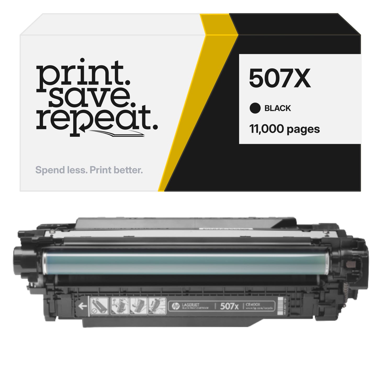 HP 507X (CE400X) Black Premium Compatible Toner Cartridge [11,000 Pages]
