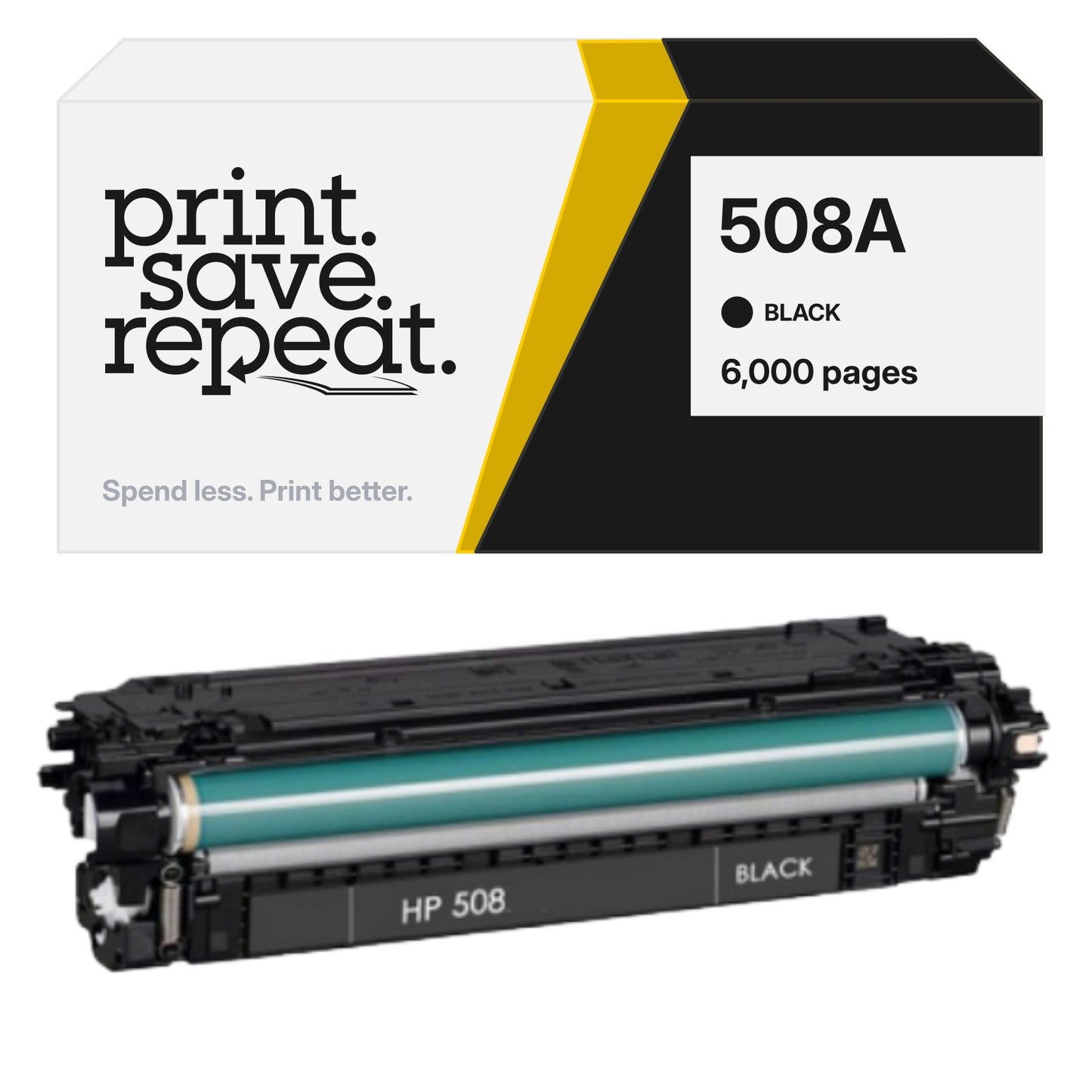 HP 508A (CF360A) Black Premium Compatible Toner Cartridge [6,000 Pages]