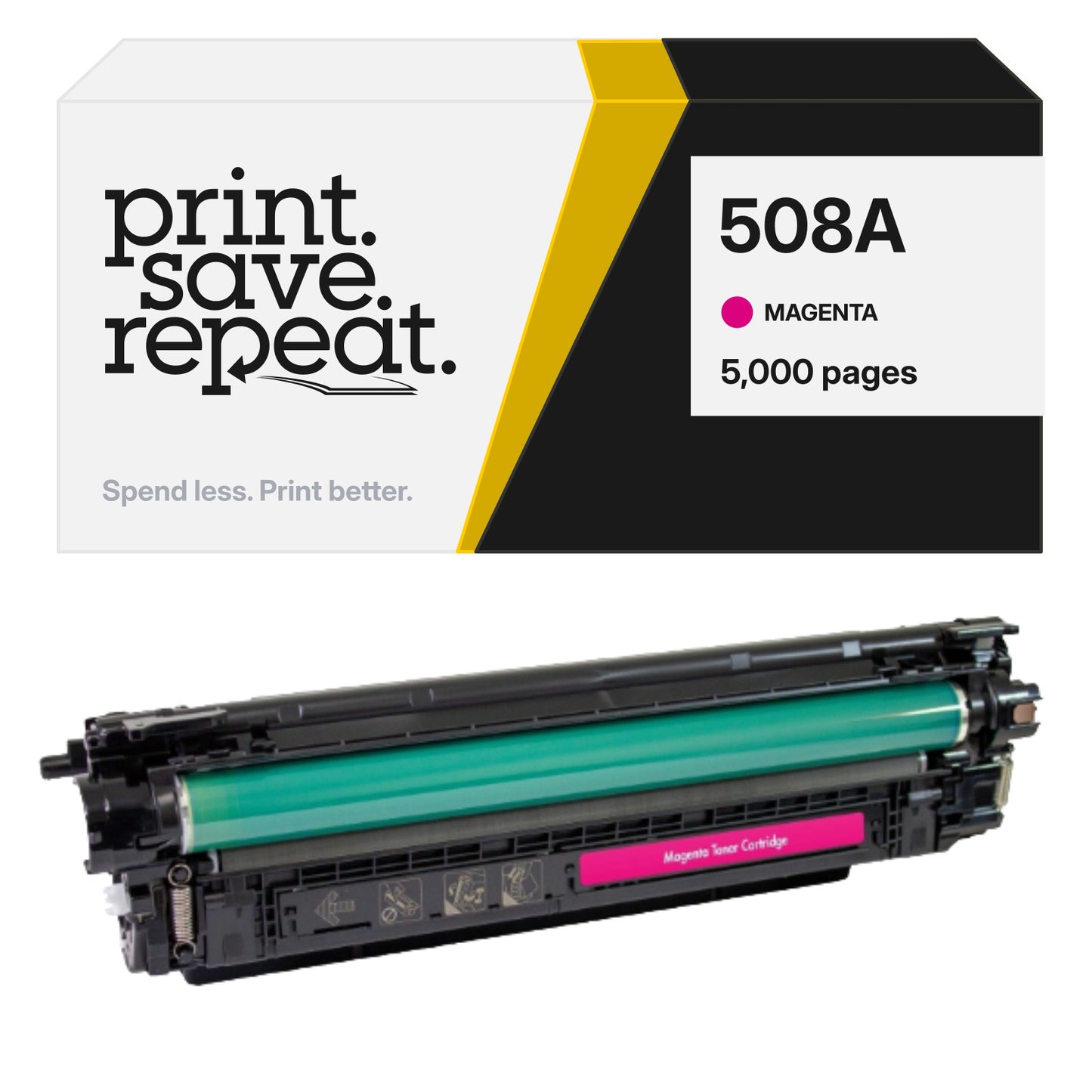 HP 508A (CF363A) Magenta Premium Compatible Toner Cartridge [5,000 Pages]