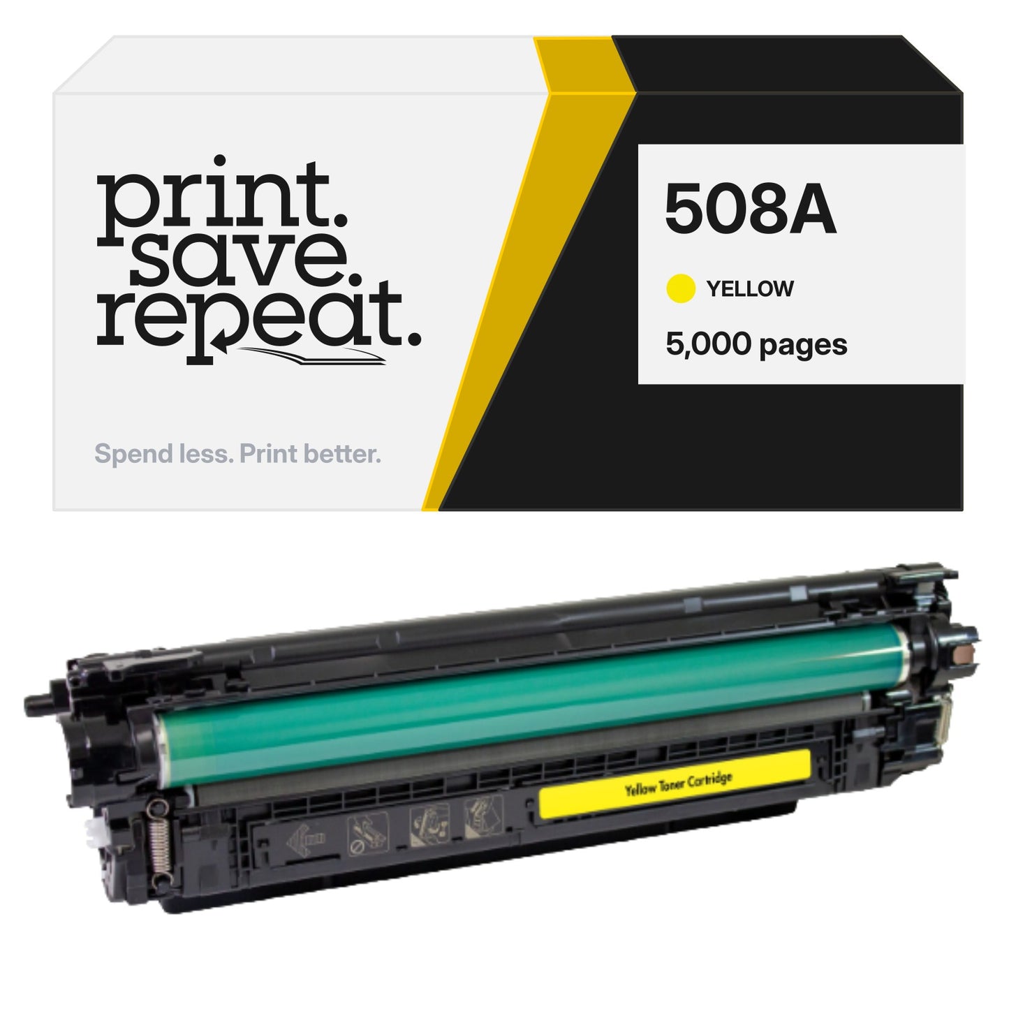 HP 508A (CF362A) Yellow Premium Compatible Toner Cartridge [5,000 Pages]