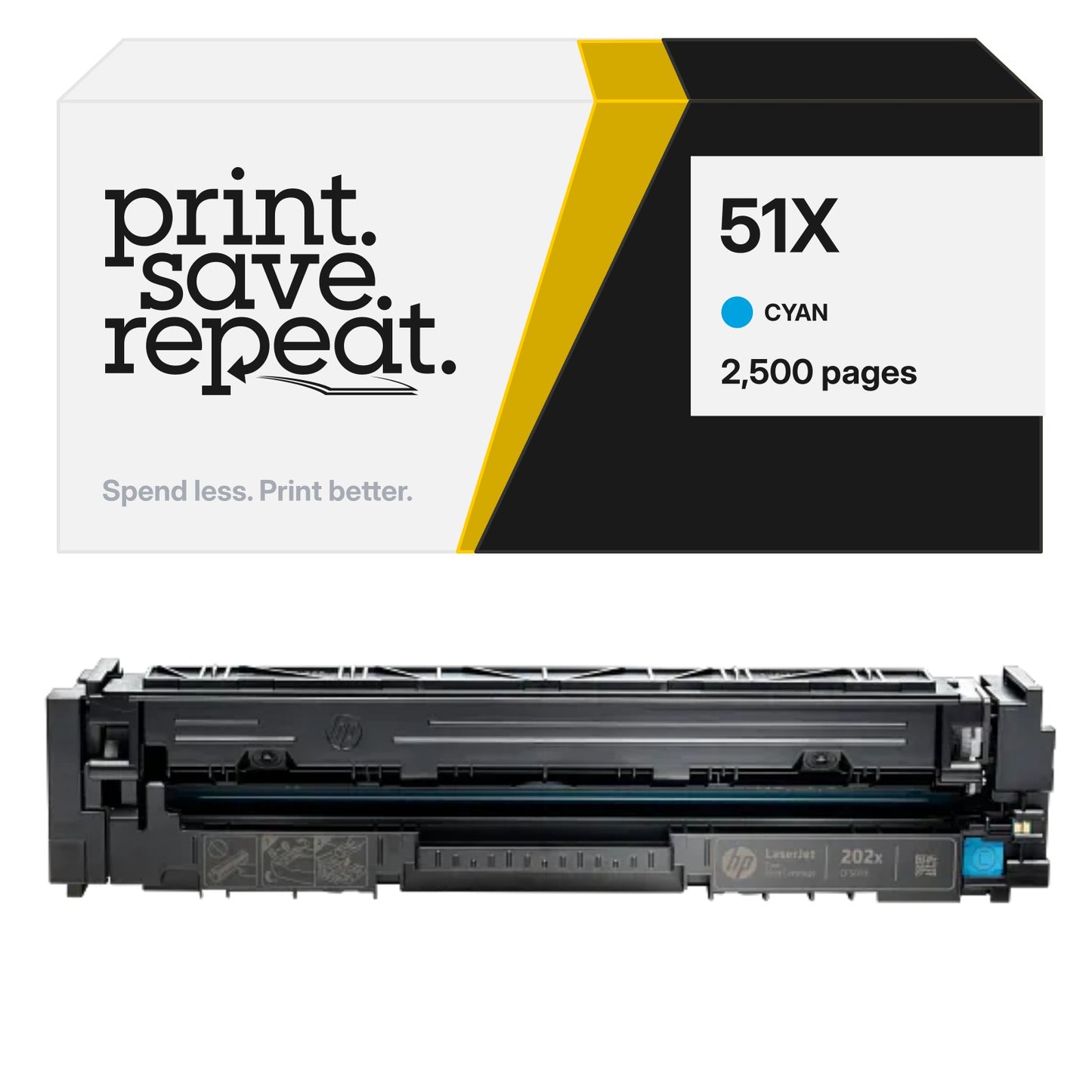 HP 51X (CF501X) Cyan Premium Compatible Toner Cartridge [2,500 Pages]
