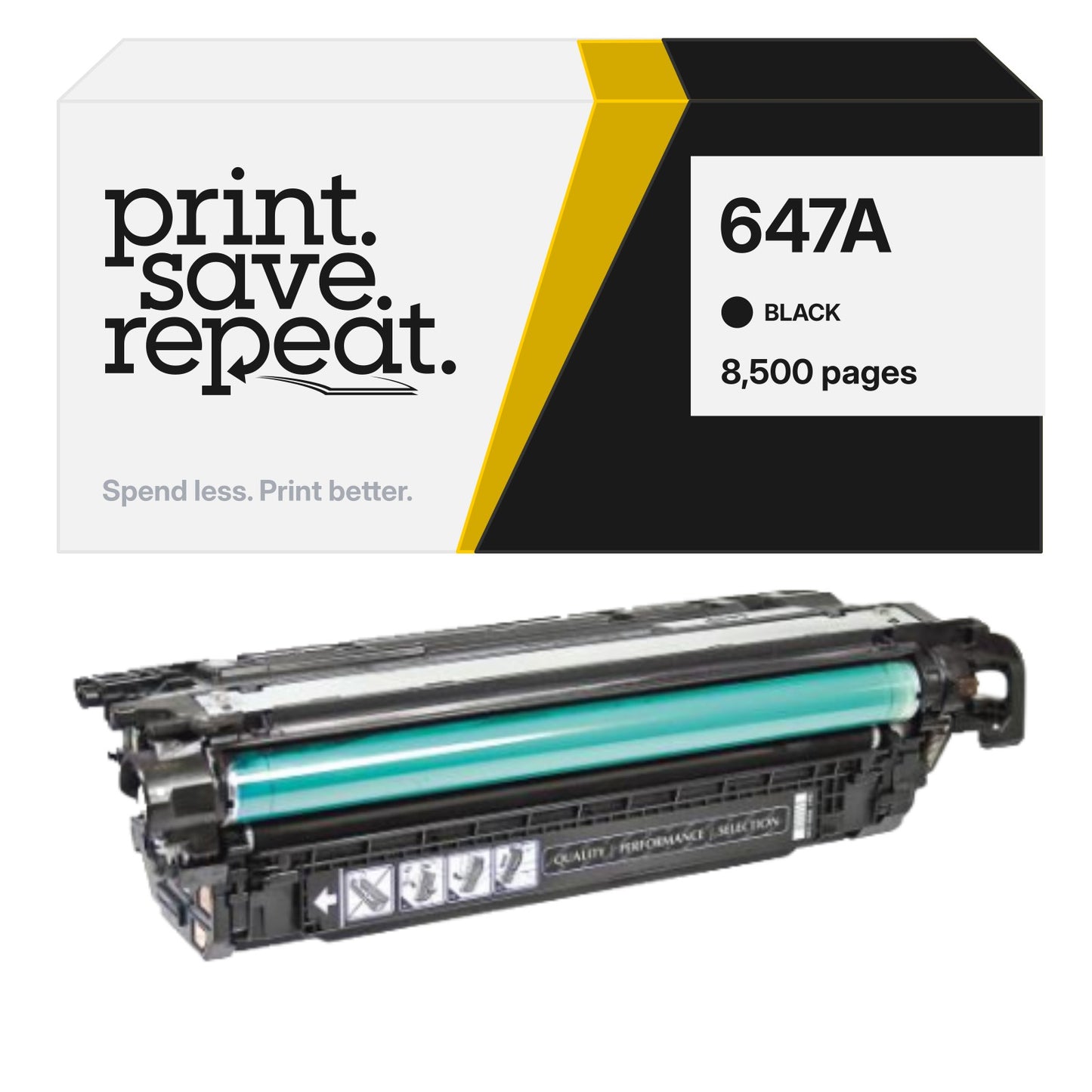 HP 647A (CE260A) Black Premium Compatible Toner Cartridge [8,500 Pages]