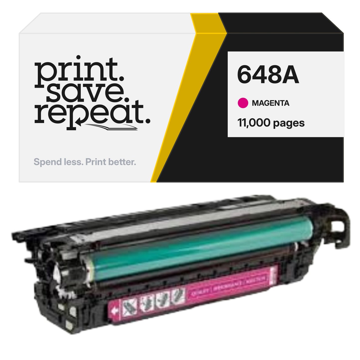 HP 648A (CE263A) Magenta Premium Compatible Toner Cartridge [11,000 Pages]