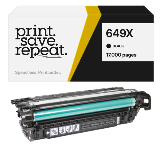 HP 649X (CE260X) Black Premium Compatible Toner Cartridge [17,000 Pages]