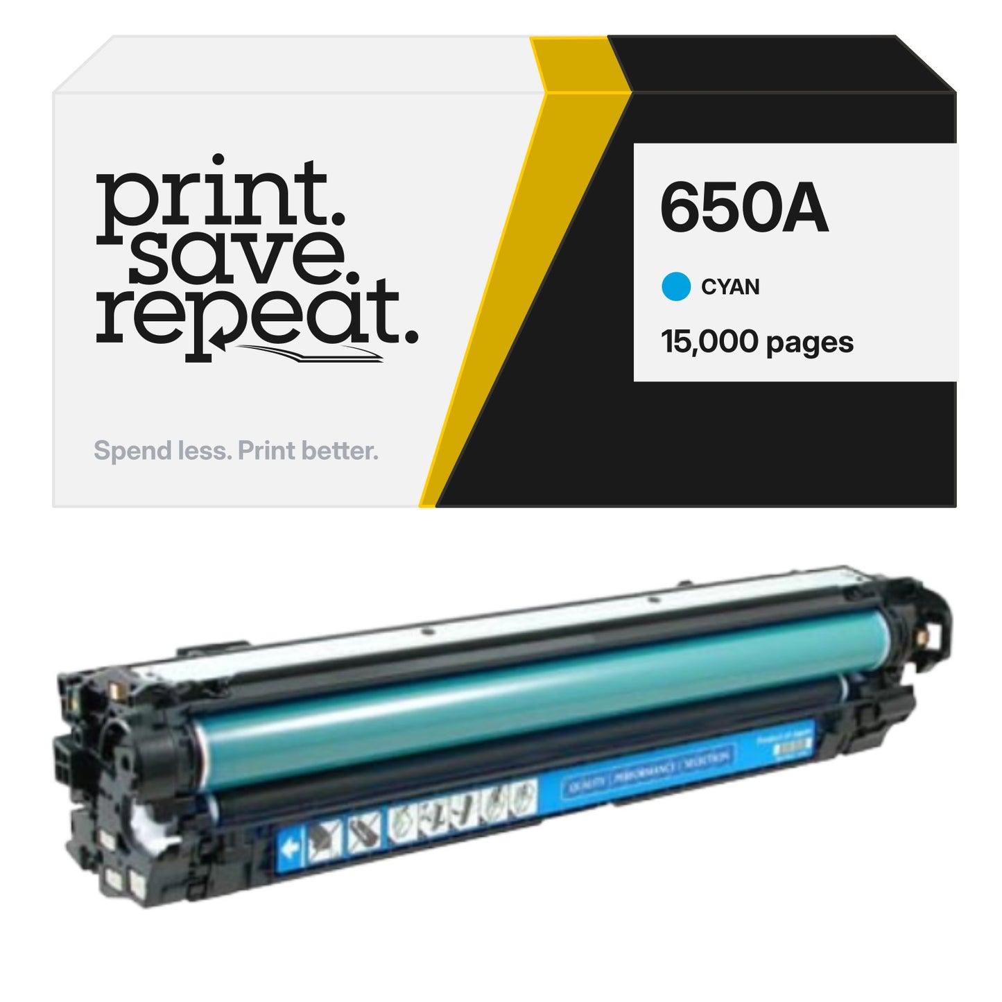HP 650A (CE271A) Cyan Premium Compatible Toner Cartridge [15,000 Pages]