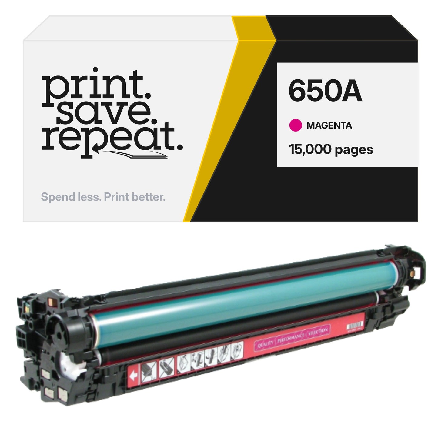 HP 650A (CE273A) Magenta Premium Compatible Toner Cartridge [15,000 Pages]