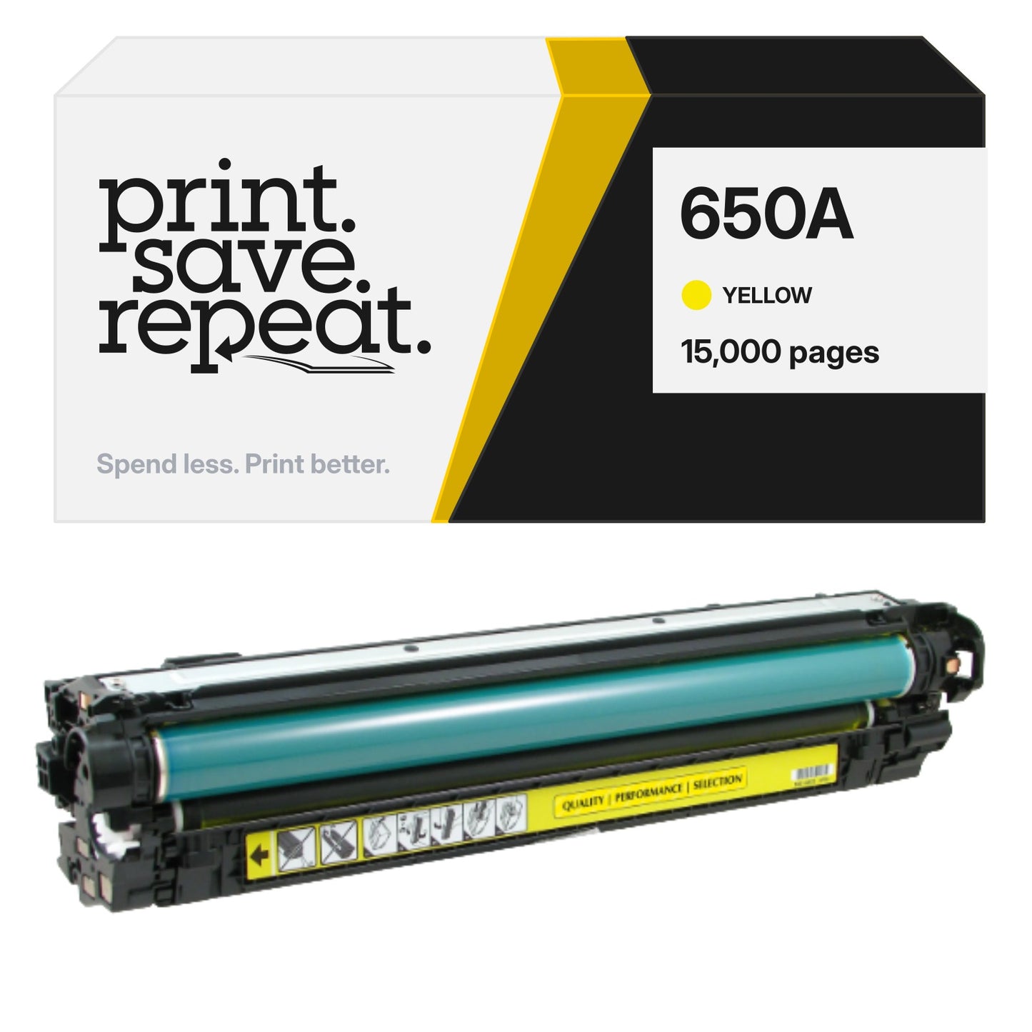 HP 650A (CE272A) Yellow Premium Compatible Toner Cartridge [15,000 Pages]