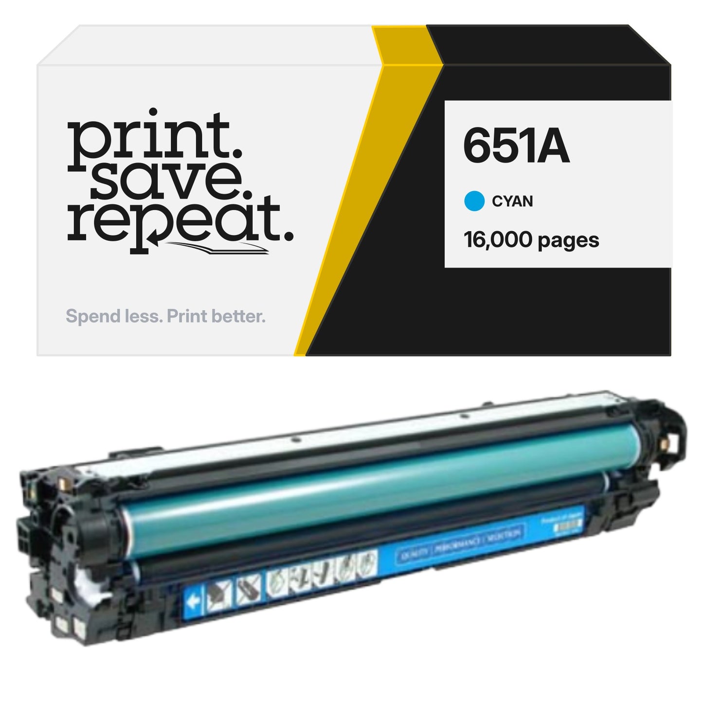 HP 651A (CE341A) Cyan Premium Compatible Toner Cartridge [16,000 Pages]