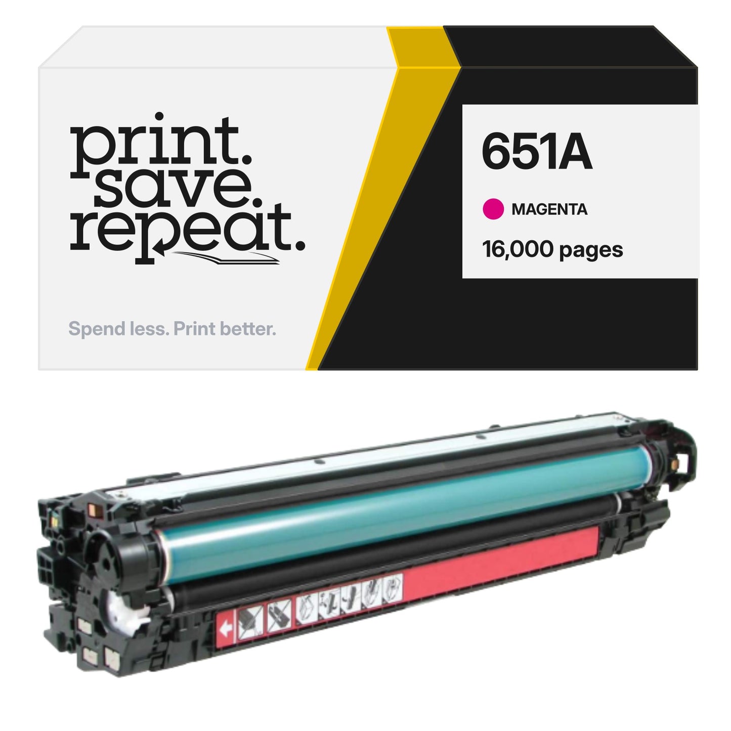 HP 651A (CE343A) Magenta Premium Compatible Toner Cartridge [16,000 Pages]