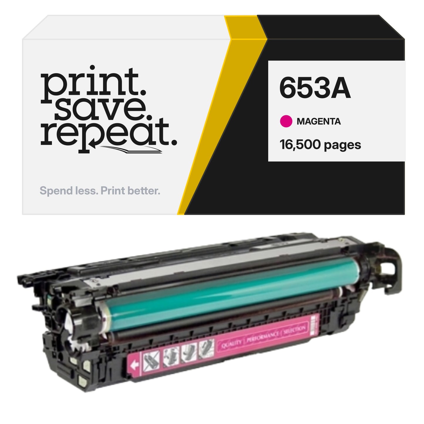 HP 653A (CF323A) Magenta Premium Compatible Toner Cartridge [16,500 Pages]